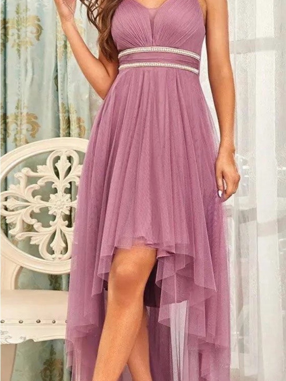 Ever Pretty Purple Orchid High-Low Dress size Small 4 - Picture 4 of 12